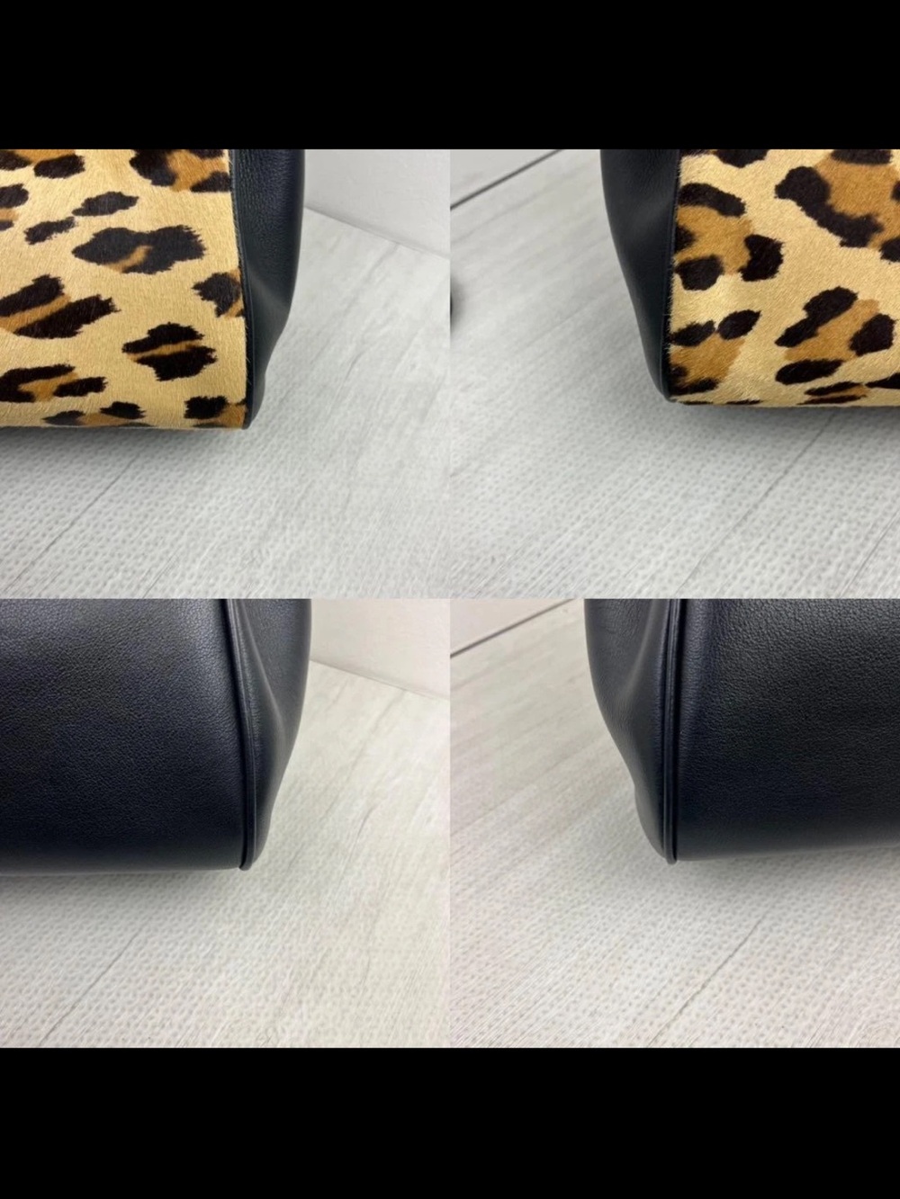 Mulberry Black & Leopard Print Satchel with Gold Hardware - Picture 10 of 11